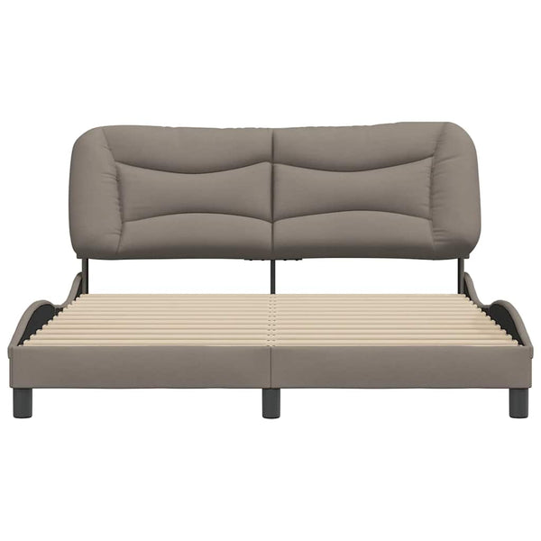 Bettgestell Taupe 160x200 cm Stoff