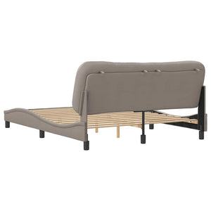 Bettgestell Taupe 160x200 cm Stoff