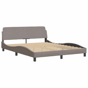 Bettgestell Taupe 160x200 cm Stoff