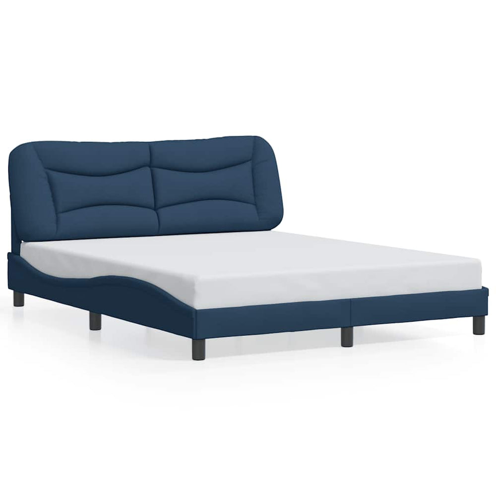Bettgestell Blau 160x200 cm Stoff