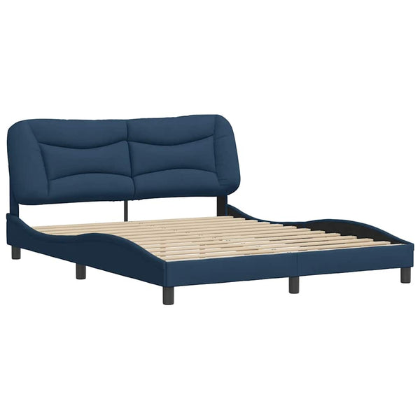 Bettgestell Blau 160x200 cm Stoff