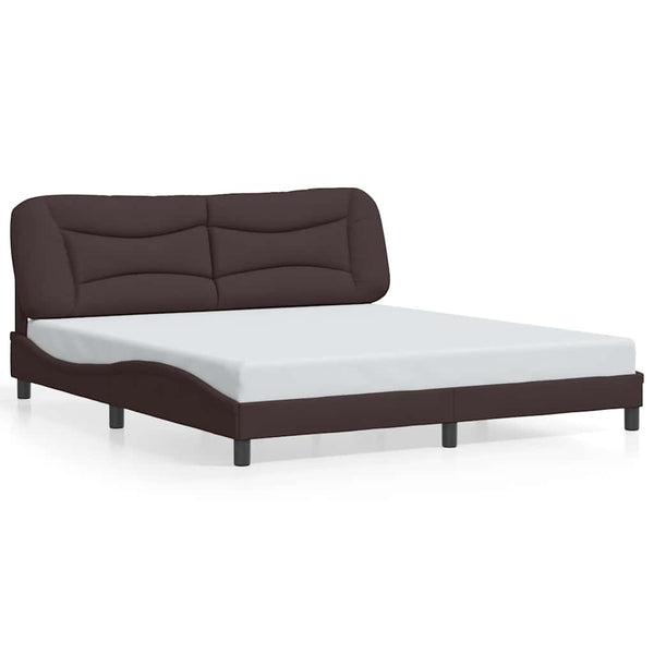 Bettgestell Stoff Dunkelbraun 180x200 cm