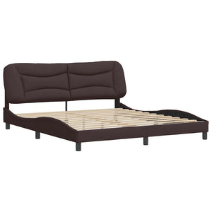 Bettgestell Stoff Dunkelbraun 180x200 cm