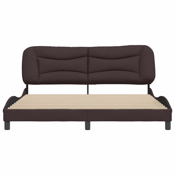Bettgestell Stoff Dunkelbraun 180x200 cm