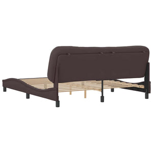 Bettgestell Stoff Dunkelbraun 180x200 cm
