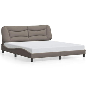 Bettgestell Stoff Taupe 180x200 cm