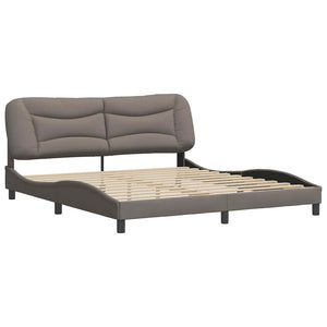 Bettgestell Stoff Taupe 180x200 cm