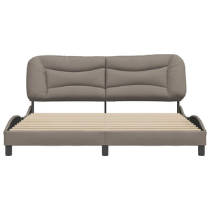 Bettgestell Stoff Taupe 180x200 cm