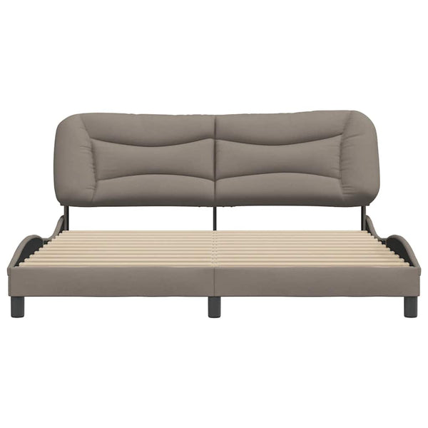 Bettgestell Stoff Taupe 180x200 cm