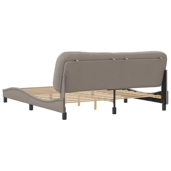 Bettgestell Stoff Taupe 180x200 cm