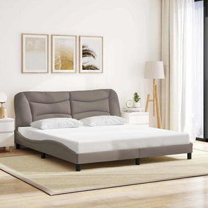 Bettgestell Stoff Taupe 180x200 cm