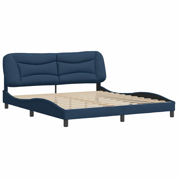 Bettgestell Blau 180x200 cm Stoff