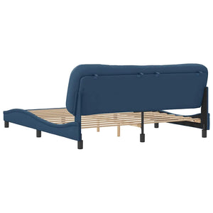 Bettgestell Blau 180x200 cm Stoff