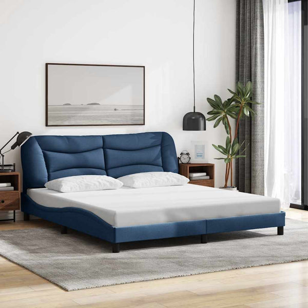 Bettgestell Blau 180x200 cm Stoff