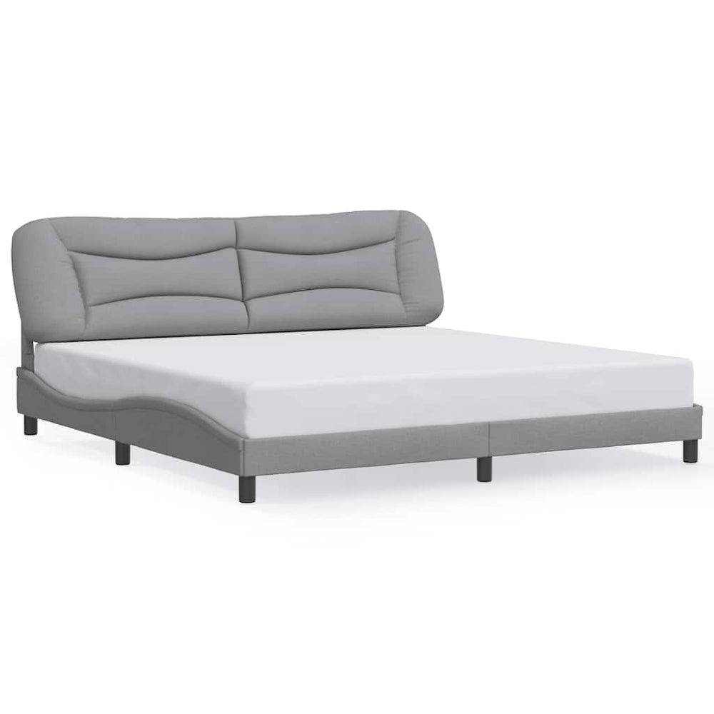 Bettgestell Stoff Hellgrau 200x200 cm