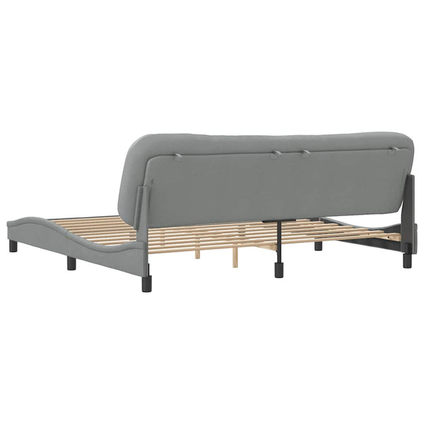 Bettgestell Stoff Hellgrau 200x200 cm
