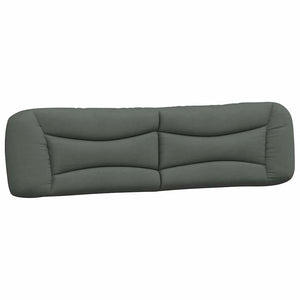 Bettgestell ohne Matratze "Hvar" Dunkelgrau 200x200 cm Stoff