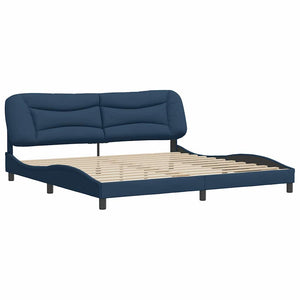 Bettgestell Blau 200x200 cm Stoff