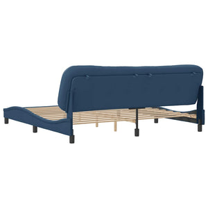 Bettgestell Blau 200x200 cm Stoff