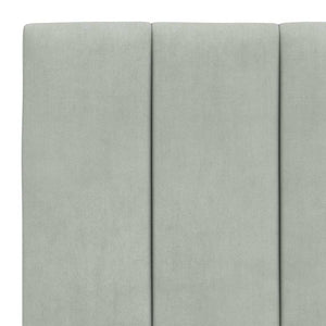 Bettgestell Hanko Hellgrau Samt 80x200 cm