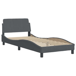 Bettgestell Dunkelgrau Samt 80x200 cm