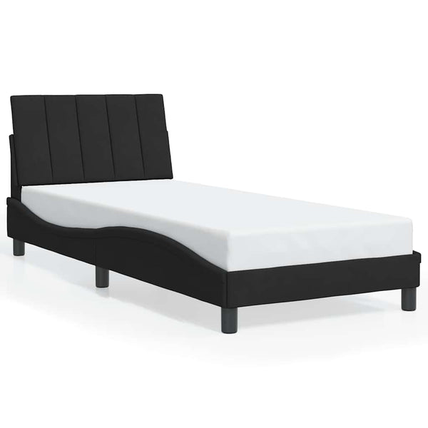 Bettgestell Hanko Schwarz Samt 80x200 cm