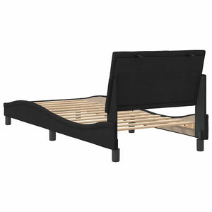 Bettgestell Hanko Schwarz Samt 80x200 cm