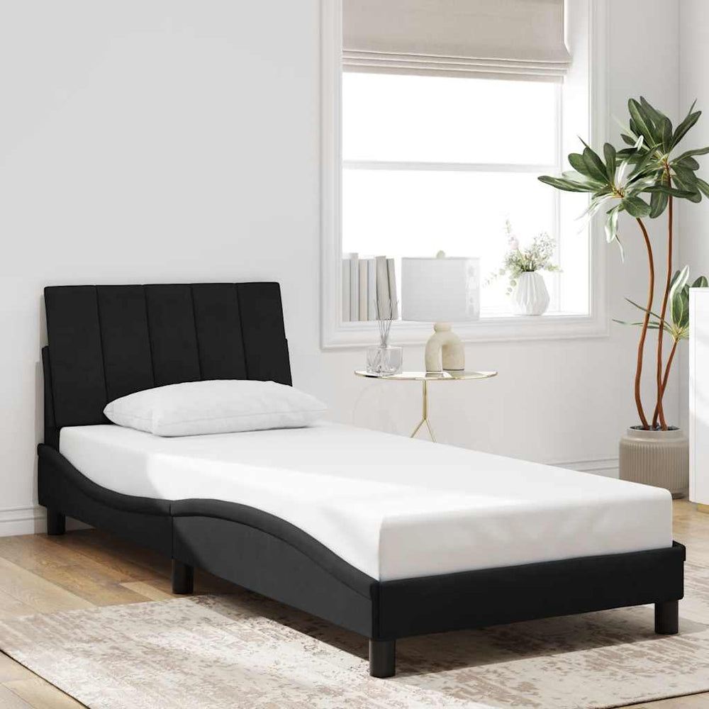Bettgestell Hanko Schwarz Samt 80x200 cm