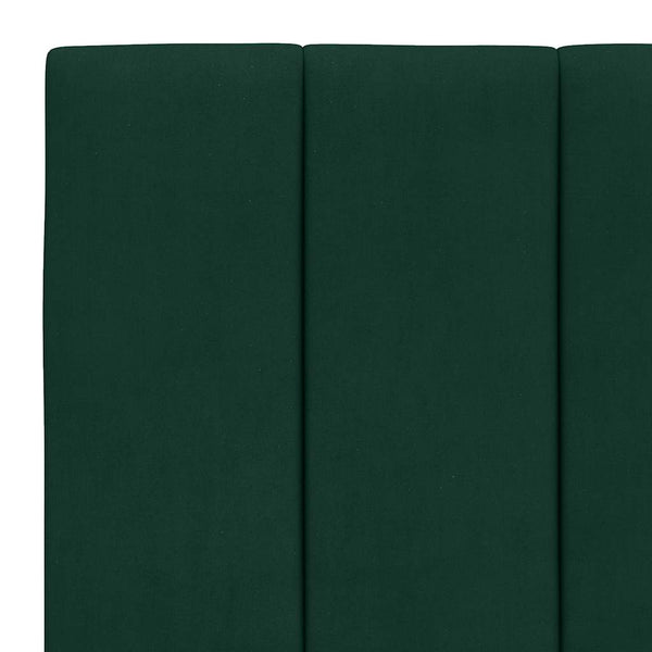 Bettgestell ohne Matratze "Hanko" Dunkelgrün 80x200 cm Samt