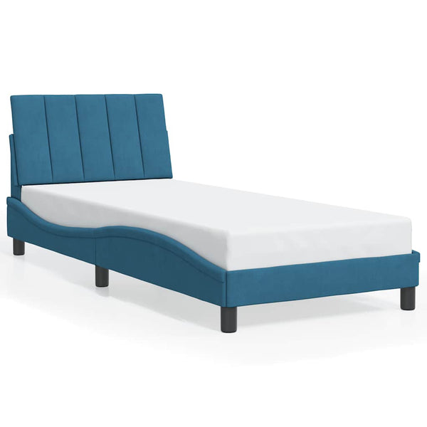 Bettgestell Hanko Blau 80x200 cm Samt