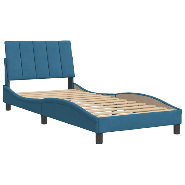 Bettgestell Hanko Blau 80x200 cm Samt