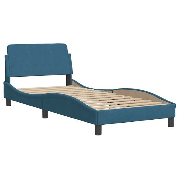Bettgestell Hanko Blau 80x200 cm Samt
