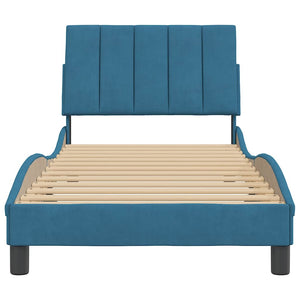 Bettgestell Hanko Blau 80x200 cm Samt