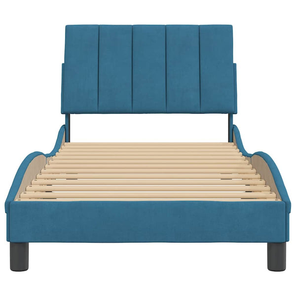 Bettgestell Hanko Blau 80x200 cm Samt