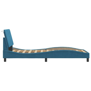 Bettgestell Hanko Blau 80x200 cm Samt