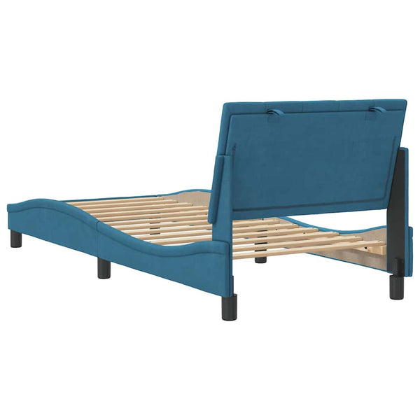 Bettgestell Hanko Blau 80x200 cm Samt