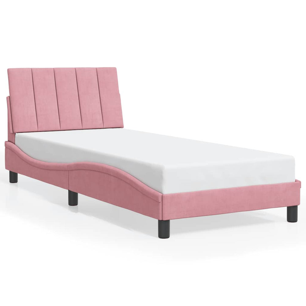 Bettgestell Hanko Rosa 80x200 cm Samt