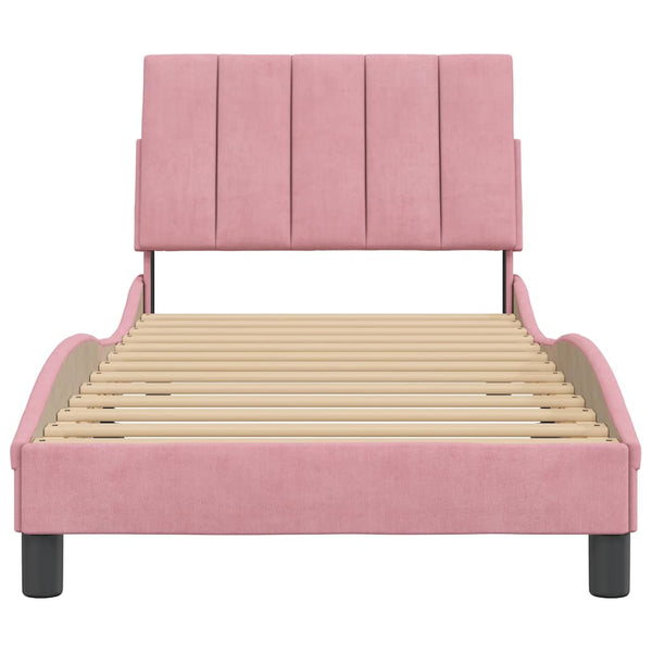Bettgestell Hanko Rosa 80x200 cm Samt