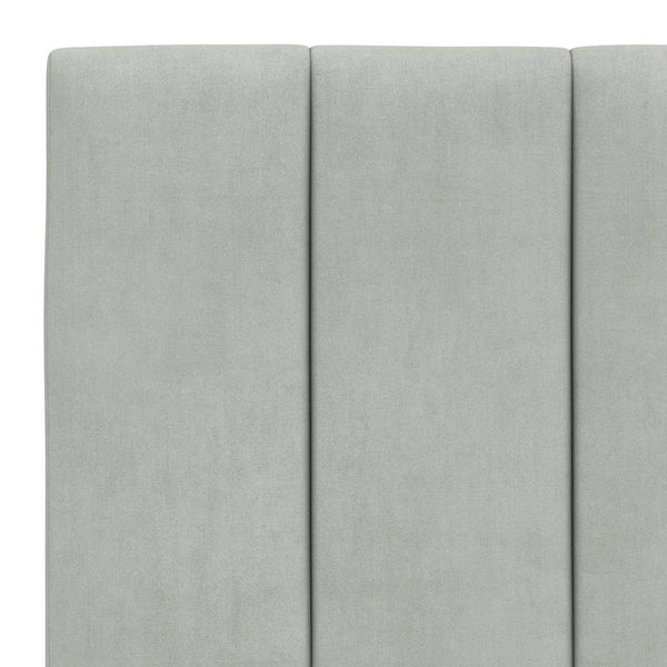 Bettgestell Hanko Hellgrau Samt 90x190 cm
