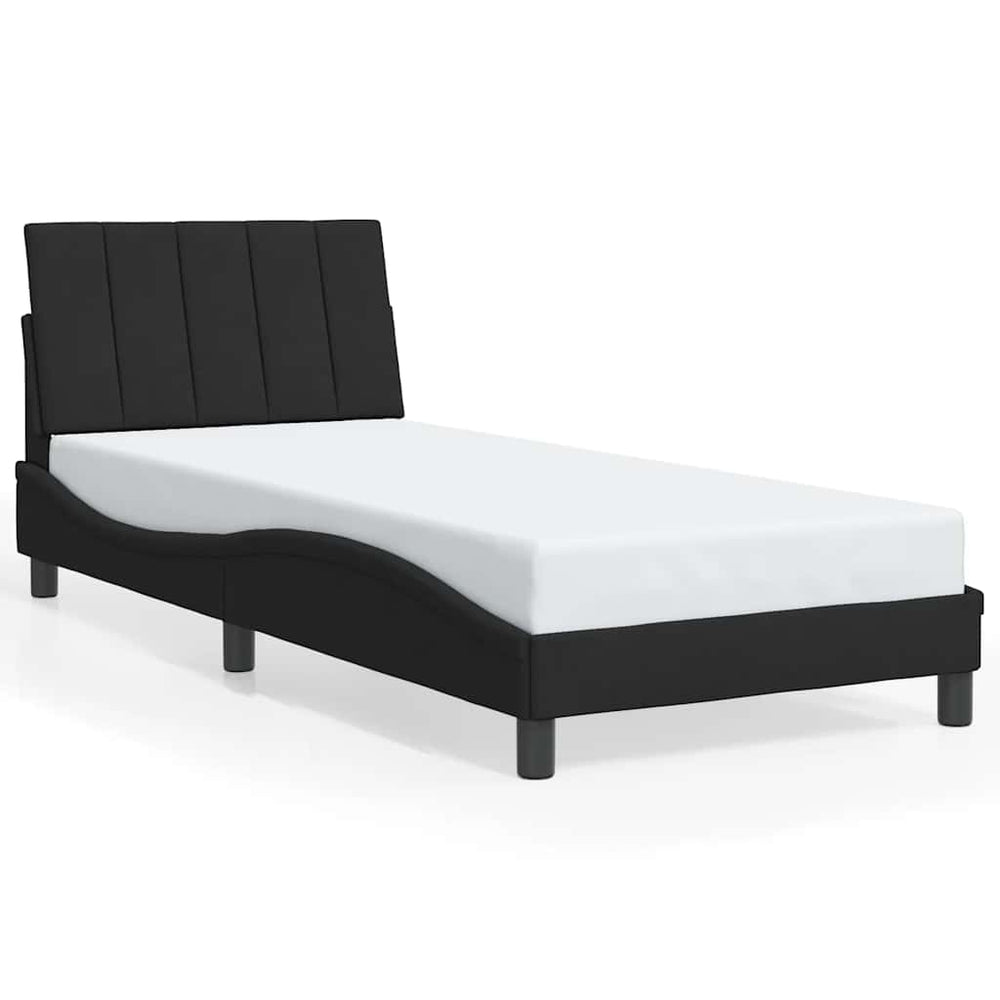 Bettgestell Hanko Schwarz 90x190 cm Samt
