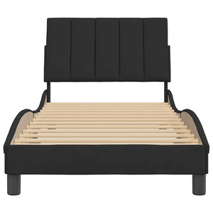 Bettgestell Hanko Schwarz 90x190 cm Samt