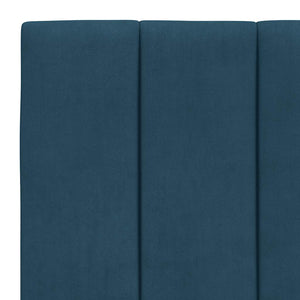 Bettgestell Blau Samt 90x190 cm