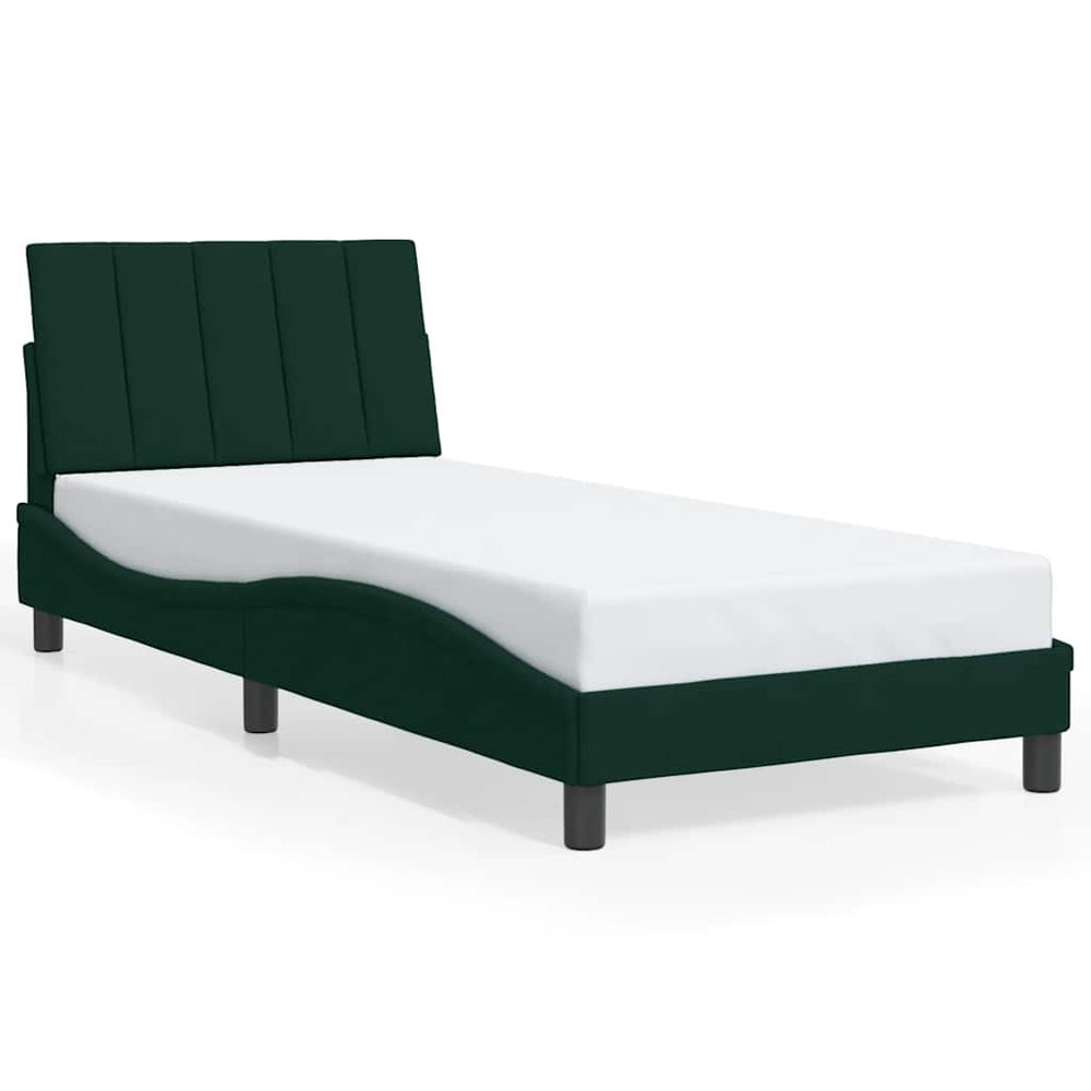 Bettgestell Dunkelgrün Samt 90x200 cm