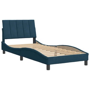 Bettgestell Blau 90x200 cm Samt