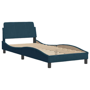 Bettgestell Blau 90x200 cm Samt