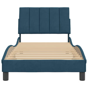Bettgestell Blau 90x200 cm Samt