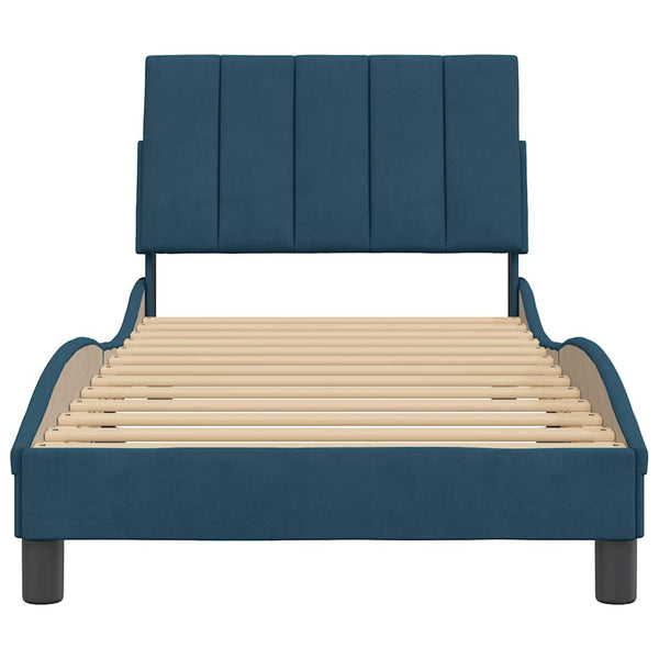 Bettgestell Blau 90x200 cm Samt