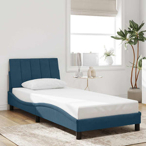 Bettgestell Blau 90x200 cm Samt