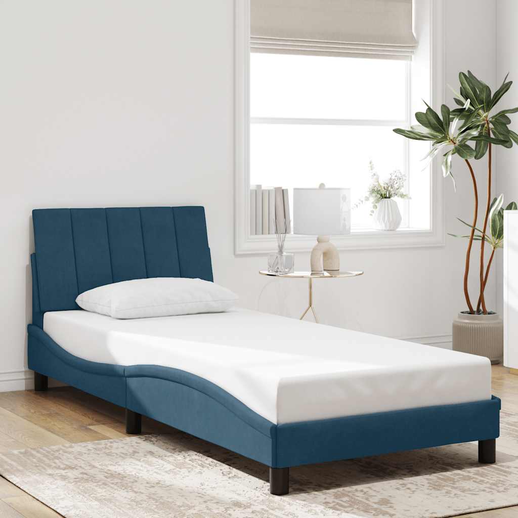 Bettgestell Blau 90x200 cm Samt