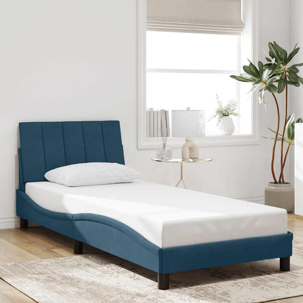 Bettgestell Blau 90x200 cm Samt